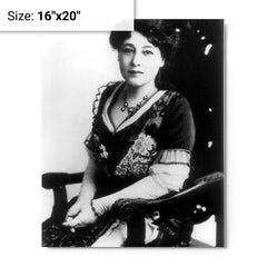 Alice Guy-Blaché metal print on a plain backdrop in size 16"x20".