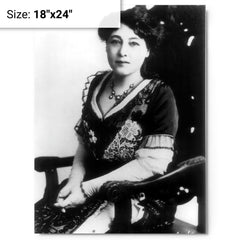 Alice Guy-Blaché metal print on a plain backdrop in size 18"x24".