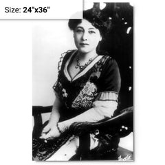 Alice Guy-Blaché metal print on a plain backdrop in size 24"x36".