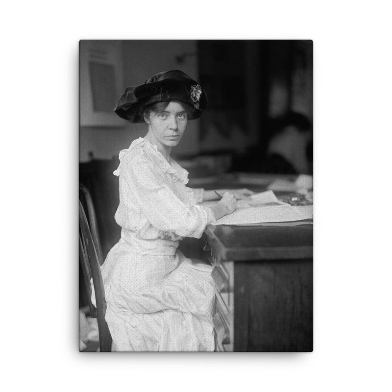 Alice Paul canvas print on a plain backdrop in size 18