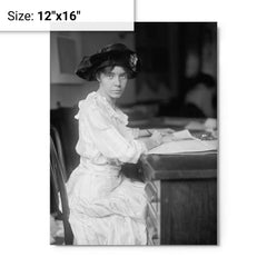 Alice Paul metal print on a plain backdrop in size 12"x16".