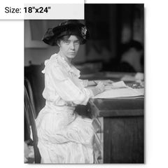Alice Paul metal print on a plain backdrop in size 18"x24".