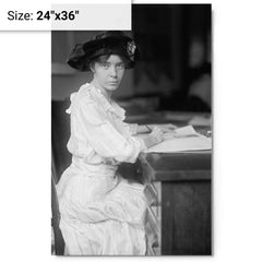 Alice Paul metal print on a plain backdrop in size 24"x36".