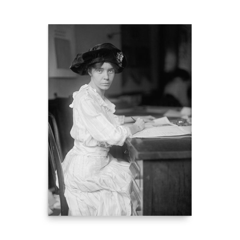 Alice Paul poster on a plain backdrop in size 18