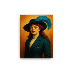 Alice Roosevelt canvas print on a plain backdrop in size 12"x16".