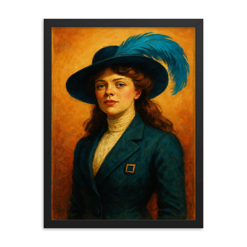Alice Roosevelt framed print on a plain backdrop in size 18