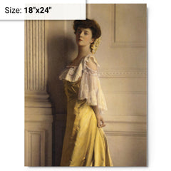 Alice Roosevelt metal print on a plain backdrop in size 18"x24".