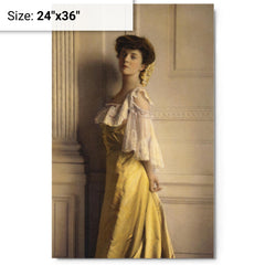 Alice Roosevelt metal print on a plain backdrop in size 24"x36".