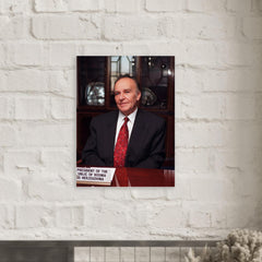 Alija Izetbegović metal print mockup