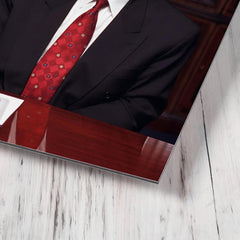 Alija Izetbegović metal print mockup