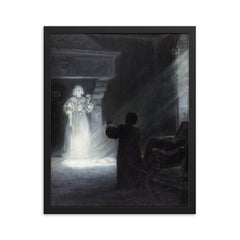 Alix Appearing in Mask by Tony Robert Fleury, 1891 framed print on a plain backdrop in size 16"x20".