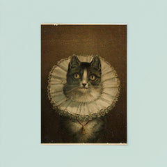 All Dressed Up and No Place to Go - funny dressed up cat painting poster 8
