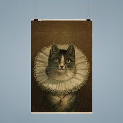 All Dressed Up and No Place to Go - funny dressed up cat painting poster 9