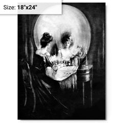 All Is Vanity by Charles Allan Gilbert metal print on a plain backdrop in size 18"x24".