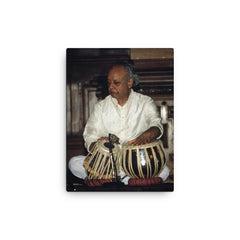 Alla Rakha canvas print on a plain backdrop in size 12"x16".