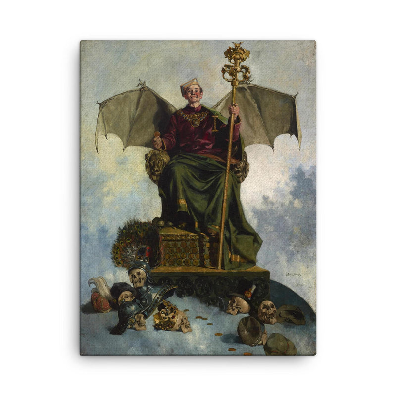 Allegory of Satan by Ludwik Stasiak, 1900 canvas print on a plain backdrop in size 18