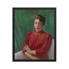 Alma Thomas framed print on a plain backdrop in size 16"x20".