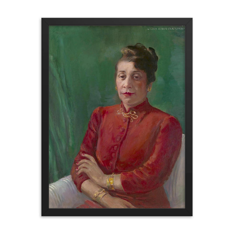 Alma Thomas framed print on a plain backdrop in size 18