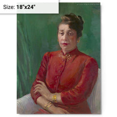 Alma Thomas metal print on a plain backdrop in size 18"x24".
