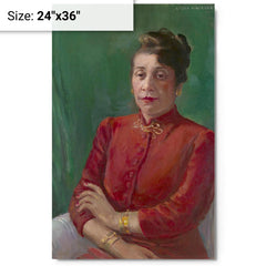 Alma Thomas metal print on a plain backdrop in size 24"x36".