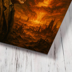 Alois Irlmaier staring into apocalyptic visions metal print mockup