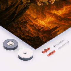 Alois Irlmaier staring into apocalyptic visions metal print mockup