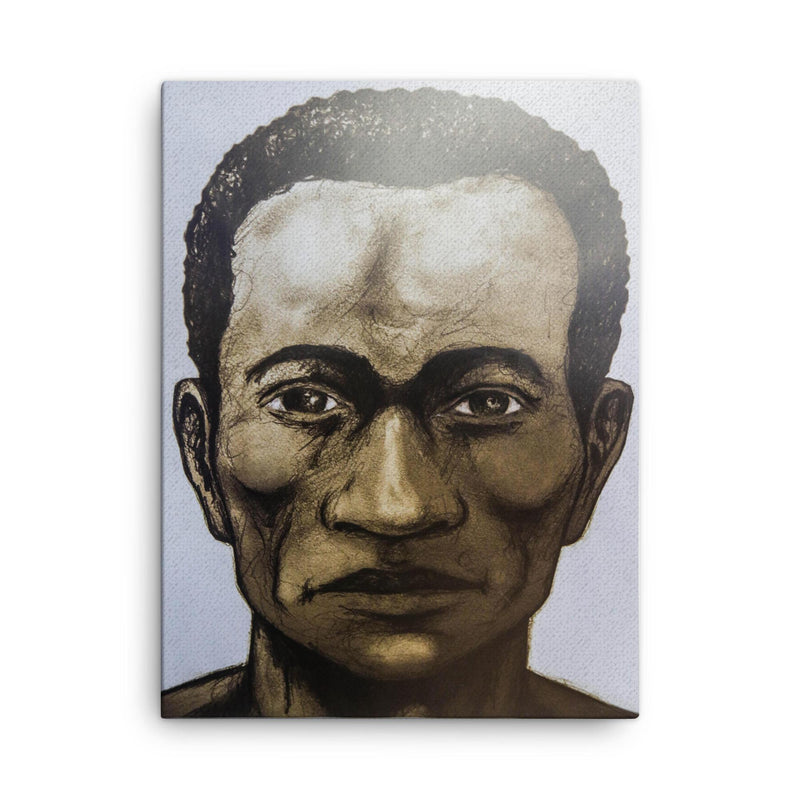 Alonso de Illescas canvas print on a plain backdrop in size 18