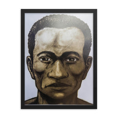 Alonso de Illescas framed print on a plain backdrop in size 18"x24".