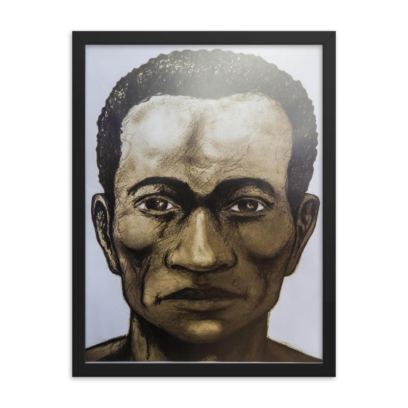 Alonso de Illescas framed print on a plain backdrop in size 18