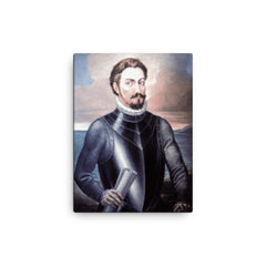 Alonso de Ojeda canvas print on a plain backdrop in size 12"x16".