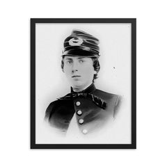 Alonzo Cushing framed print on a plain backdrop in size 16"x20".