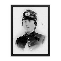 Alonzo Cushing framed print on a plain backdrop in size 18"x24".