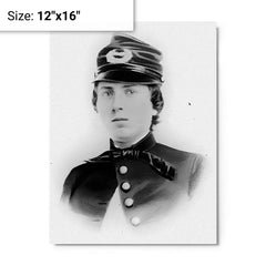 Alonzo Cushing metal print on a plain backdrop in size 12"x16".