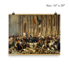 Alphonse de Lamartine Declaring the Second French Republic at Hôtel de Ville, Paris, c. 1848 poster 2