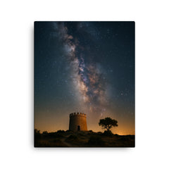 Alqueva Dark Sky Reserve Portugal canvas print on a plain backdrop in size 16"x20".