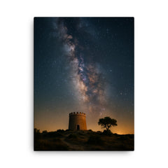 Alqueva Dark Sky Reserve Portugal canvas print on a plain backdrop in size 18"x24".