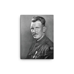 Alvin York canvas print on a plain backdrop in size 12"x16".
