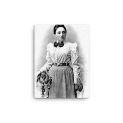 Amalie Emmy Noether canvas print on a plain backdrop in size 12"x16".