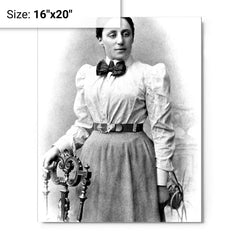 Amalie Emmy Noether metal print on a plain backdrop in size 16"x20".
