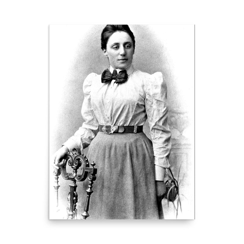 Amalie Emmy Noether poster on a plain backdrop in size 18