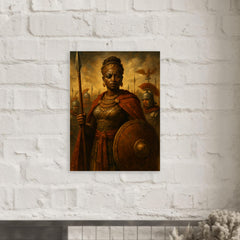 Amanirenas confronting Rome with one eye metal print mockup