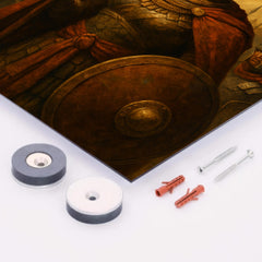 Amanirenas confronting Rome with one eye metal print mockup