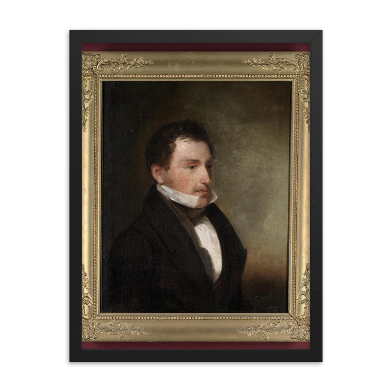 Amasa Hewins framed print on a plain backdrop in size 18