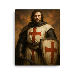 Amaury de Montfort canvas print on a plain backdrop in size 16"x20".