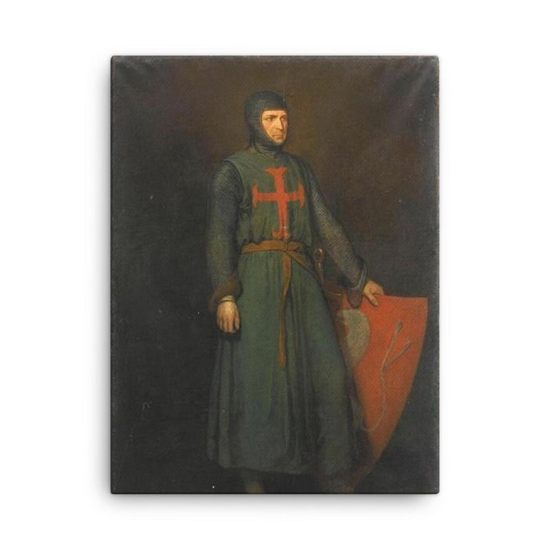 Amaury de Montfort canvas print on a plain backdrop in size 18