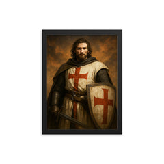 Amaury de Montfort framed print on a plain backdrop in size 12"x16".