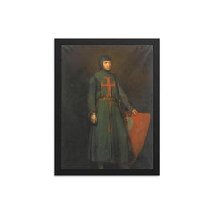 Amaury de Montfort framed print on a plain backdrop in size 12"x16".