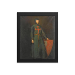 Amaury de Montfort framed print on a plain backdrop in size 8"x10".