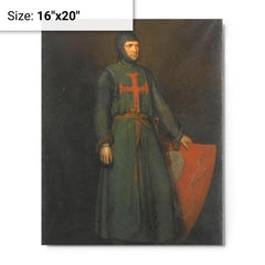 Amaury de Montfort metal print on a plain backdrop in size 16"x20".