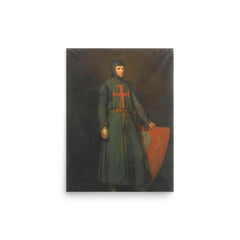 Amaury de Montfort poster on a plain backdrop in size 12"x16".